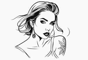 woman with big titts tattoo idea