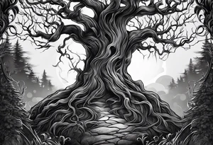 creepy tree tattoo idea