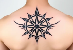 Compass rose tattoo idea
