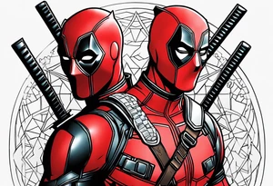 shared with my girlfriend deadpool tattoo idea