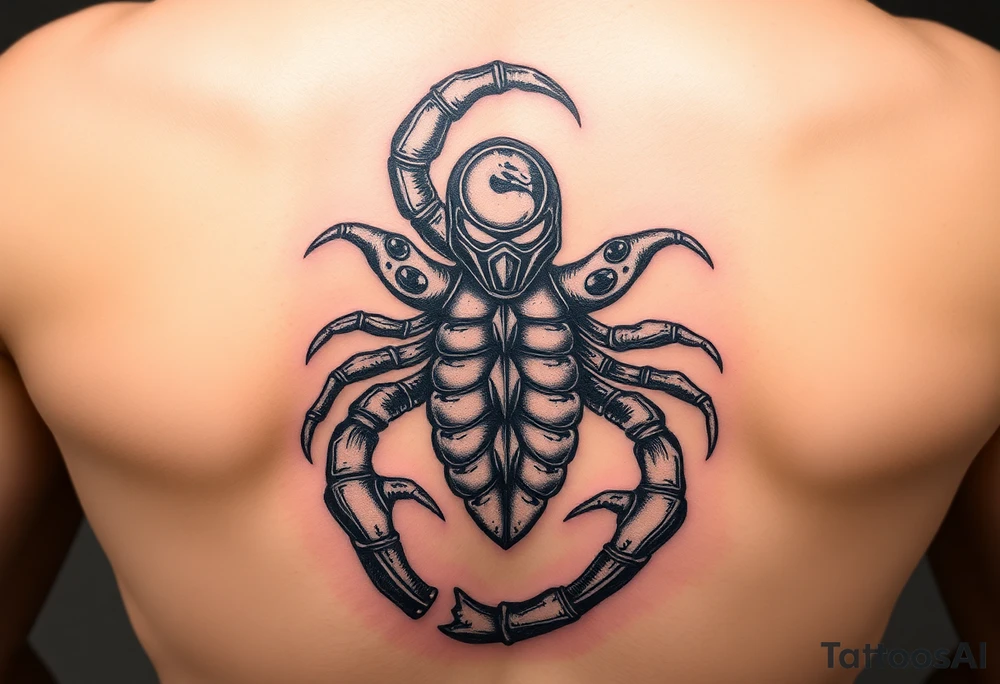 Scorpion mortal kombat tattoo idea