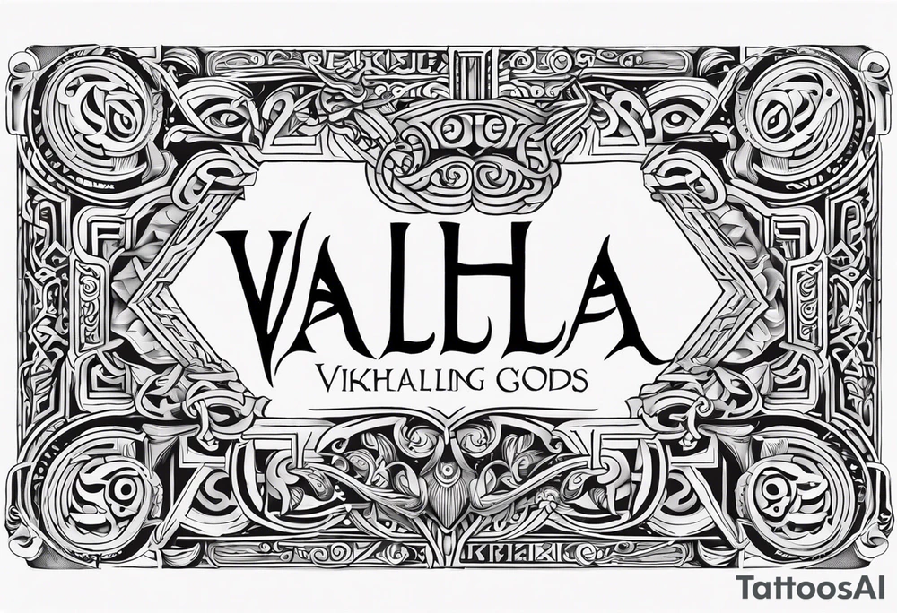 Valhalla viking gods tattoo idea