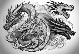 game of thrones dragons tattoo idea