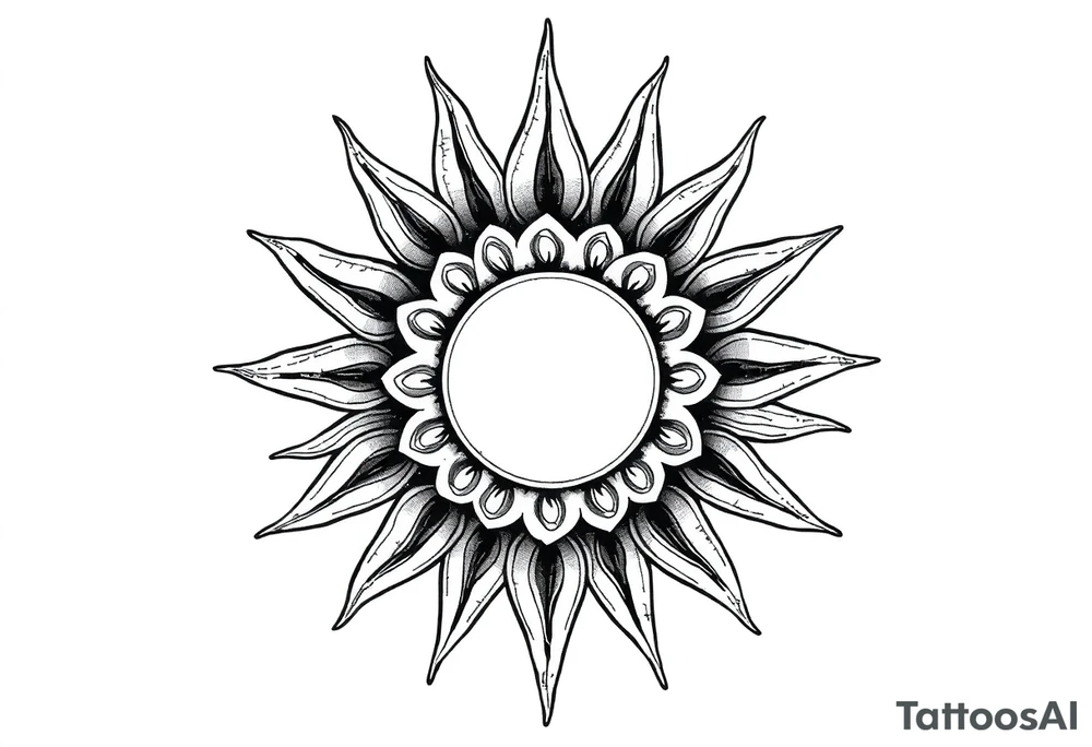 Sun tattoo idea