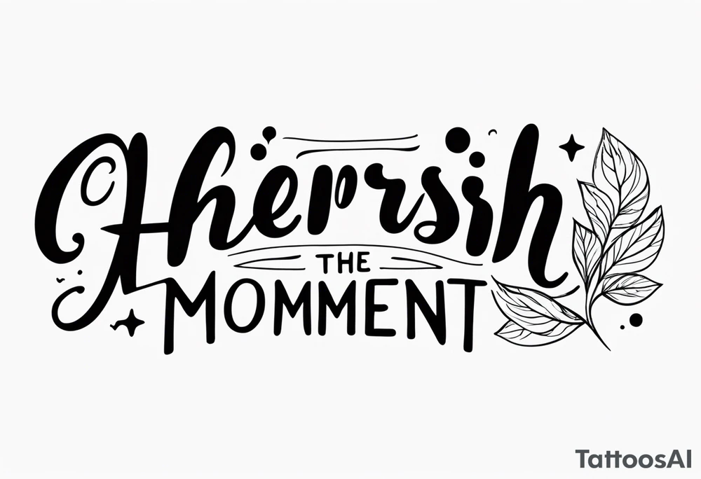 Cherish the Moment tattoo idea