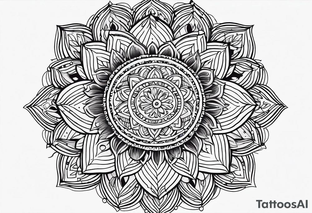 Circular mandala tattoo idea