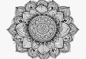 Circular mandala tattoo idea