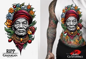 Rip grangran,slim bean,Trigga Montana,auntie Geraldine tattoo idea