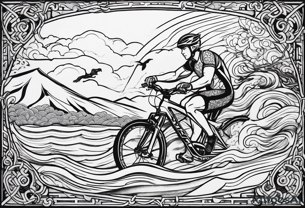 Triathlon tattoo idea