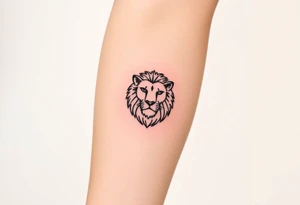 Fancy style "leo"  birth
 sign lion tattoo idea