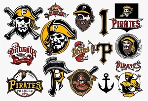 A Pittsburgh Pirates P logo that looks like a branded shape on an arm tattoo idea