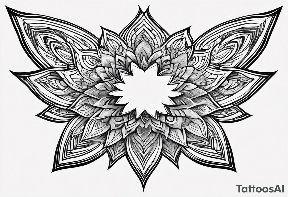 small repeating Ice crystal swirl tattoo idea