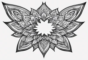 small repeating Ice crystal swirl tattoo idea