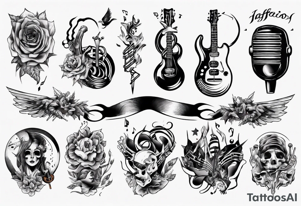 music band tattoo idea
