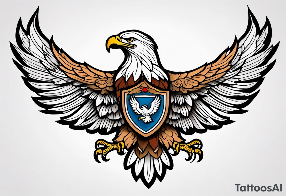 traditional eagle tattoo idea