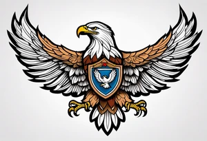 traditional eagle tattoo idea