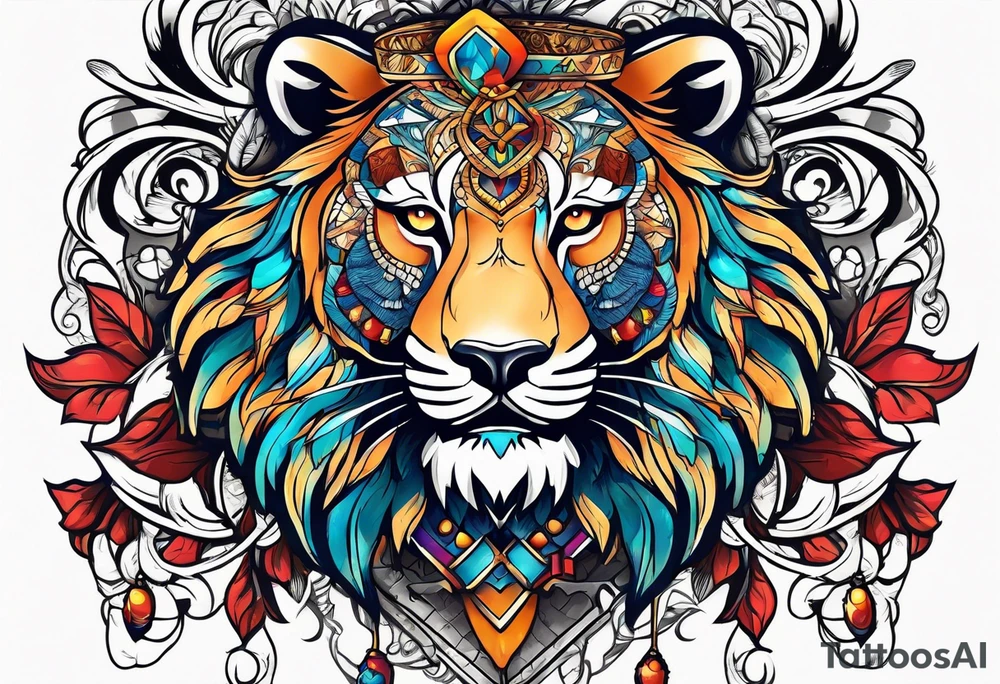 Armband with alpha animals tattoo idea