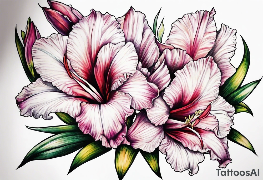 gladiolus design tattoo idea