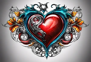 Transformation heart tattoo idea