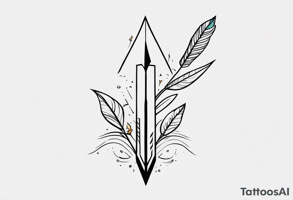 Vertical Arrow tattoo idea
