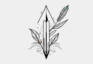 Vertical Arrow tattoo idea