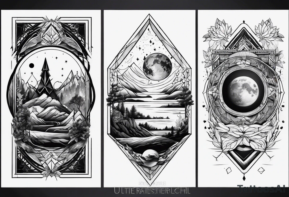 space versus nature tattoo idea
