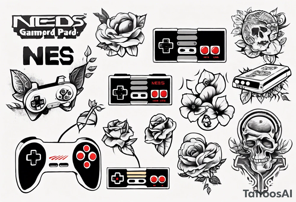 Nes gamepad tattoo idea
