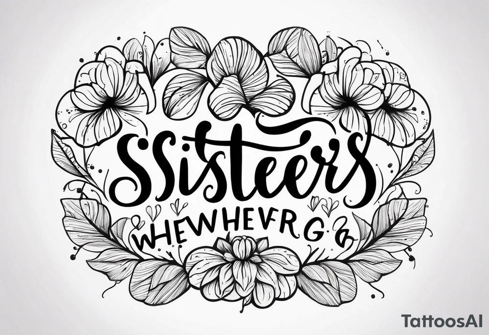 Sisters wherever we go tattoo idea