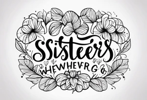 Sisters wherever we go tattoo idea