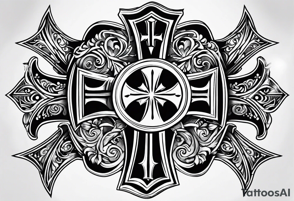 Maltese cross tattoo idea