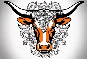 Hook em longhorns tattoo idea