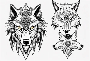 wolf head from zelda twighlight princess tattoo idea