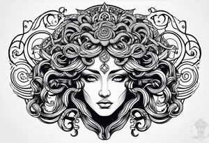 Meander with Medusa tattoo idea