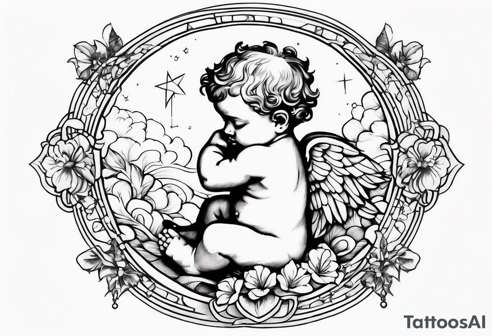 putti praying tattoo idea