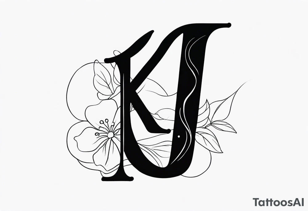 letter K tattoo idea