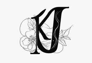 letter K tattoo idea