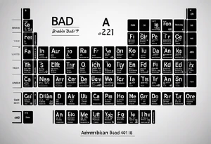 breakign bad periodic table 

using ir i amd s tattoo idea