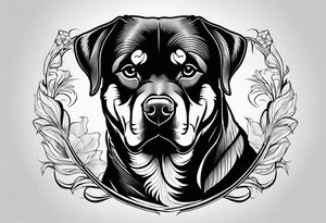 Cool Rottweiler tattoo idea