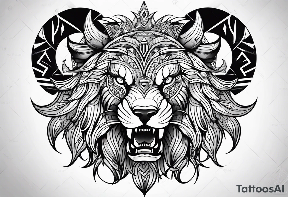 a beast or a god tattoo idea