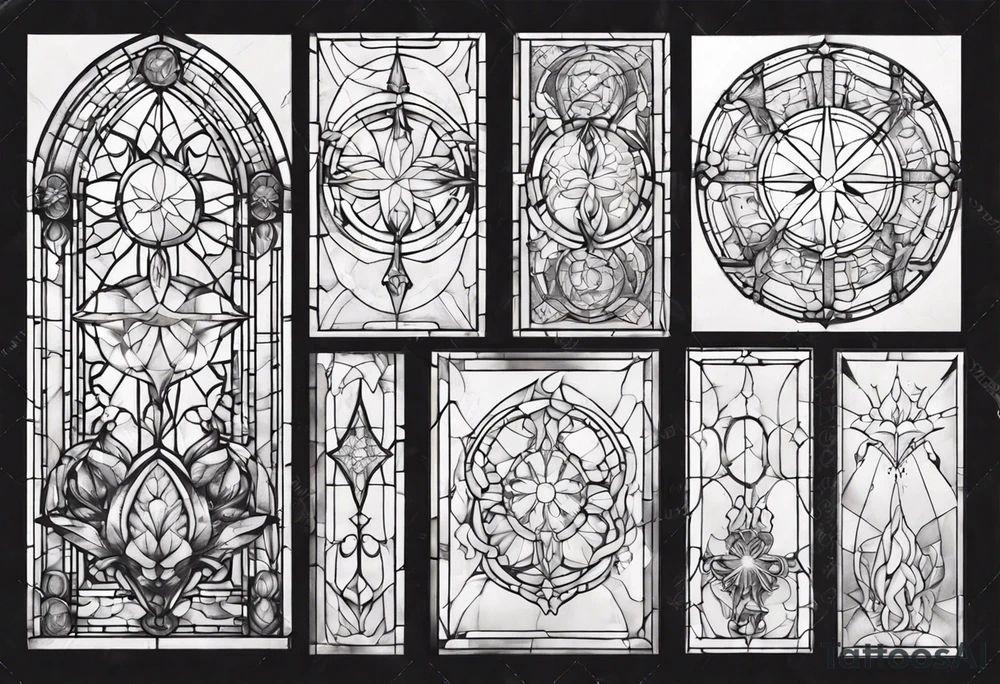 Stained glass window tattoo idea