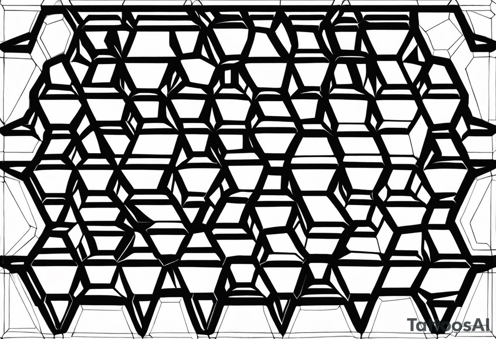 geometric honey comb tattoo tattoo idea