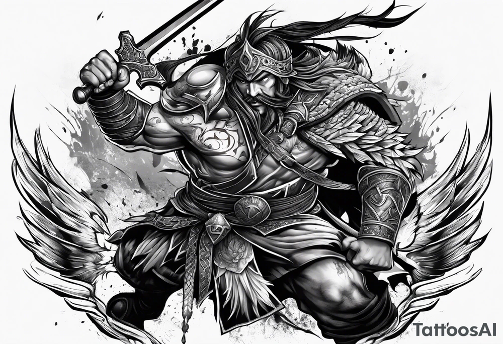 Warrior
Fighting
Bloody tattoo idea
