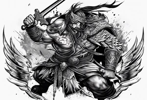 Warrior
Fighting
Bloody tattoo idea