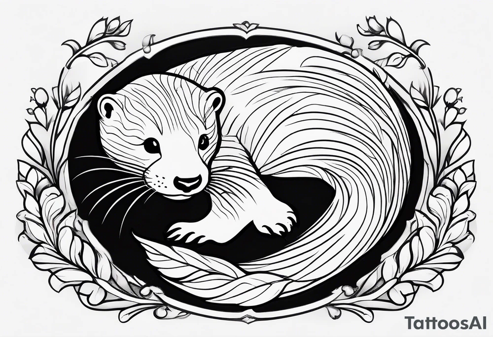 Female otter tattoo idea