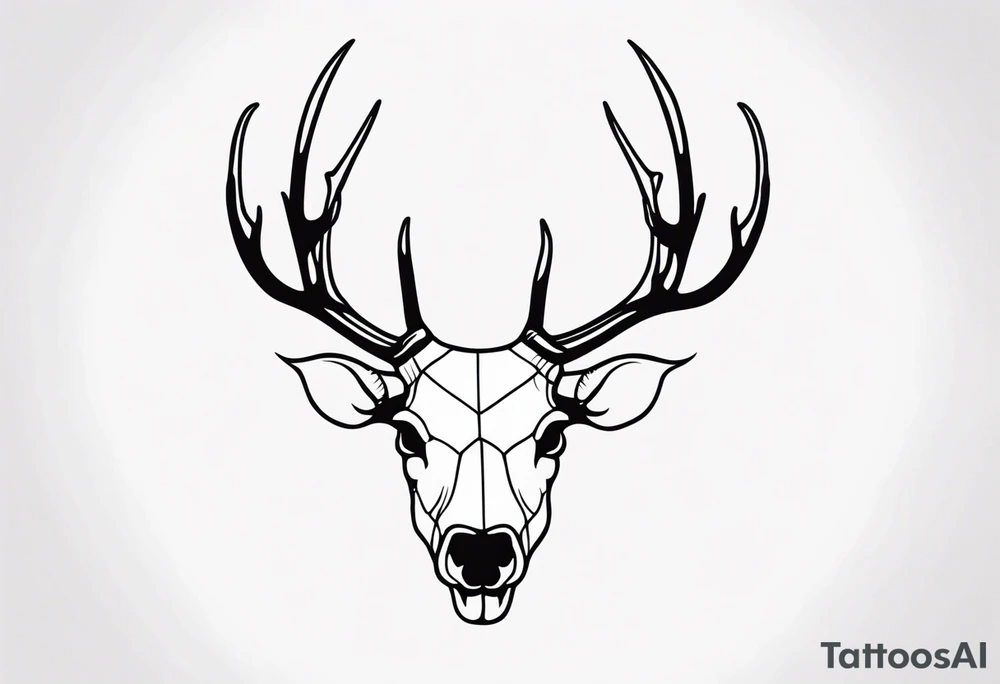elk skull tattoo idea