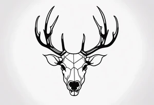 elk skull tattoo idea