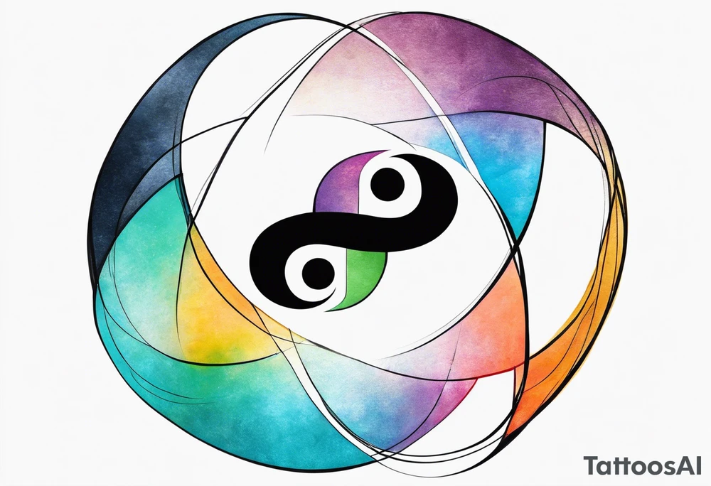 infinity symbol mixed with ying yang symbol tattoo idea