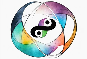 infinity symbol mixed with ying yang symbol tattoo idea