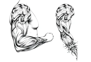 Upper arm 
Half sleeve tattoo idea