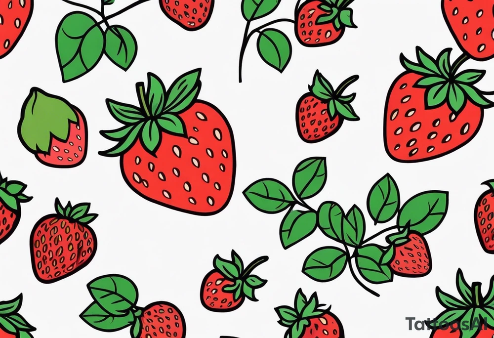 Strawberry tattoo idea